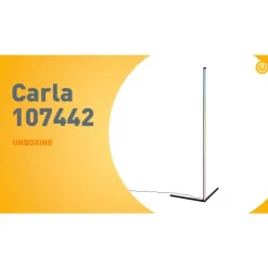 QAZQA Schlafzimmerlampen|Küchenlampen*Schwarze Stehleuchte inkl. LED mit RGB und Fernbedienung - Carla