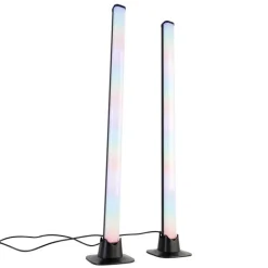 Trio Leuchten Led-Tischleuchten|Tischlampen*Schwarze Tischleuchte inkl. LED mit Fernbedienung und RGB - Arnold