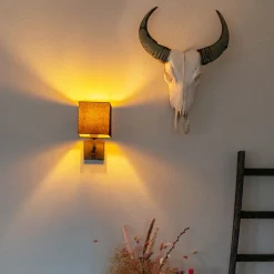 QAZQA Wandleuchten|Wohnzimmerlampen*Schwarze Wandleuchte mit USB und quadratischem Schwarzschirm - Combi 1