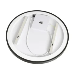 QAZQA Badezimmerlampen|Spiegel Mit Beleuchtung*Schwarzer Badezimmerspiegel 70 cm inkl. LED mit Touchdimmer - Miral