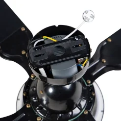 QAZQA Deckenventilator Mit Licht|Wohnzimmerlampen*Schwarzer Deckenventilator mit Fernbedienung – Fanattic