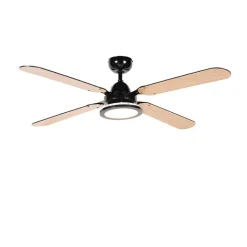 QAZQA Deckenventilator Mit Licht|Wohnzimmerlampen*Schwarzer Deckenventilator mit Fernbedienung – Fanattic