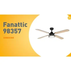 QAZQA Deckenventilator Mit Licht|Wohnzimmerlampen*Schwarzer Deckenventilator mit Fernbedienung – Fanattic