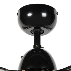 QAZQA Deckenventilator Mit Licht|Wohnzimmerlampen*Schwarzer Deckenventilator mit Fernbedienung – Fanattic