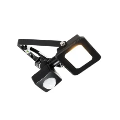 QAZQA Led-Außenleuchten|Außenwandleuchten*Schwarzer Heizkörper inkl. LED 10W IP65 mit Bewegungssensor - Levana