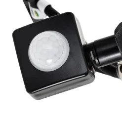 QAZQA Led-Außenleuchten|Außenwandleuchten*Schwarzer Heizkörper inkl. LED 10W IP65 mit Bewegungssensor - Levana