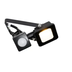 QAZQA Led-Außenleuchten|Außenwandleuchten*Schwarzer Heizkörper inkl. LED 10W IP65 mit Bewegungssensor - Levana