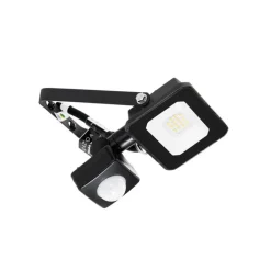 QAZQA Led-Außenleuchten|Außenwandleuchten*Schwarzer Heizkörper inkl. LED 10W IP65 mit Bewegungssensor - Levana