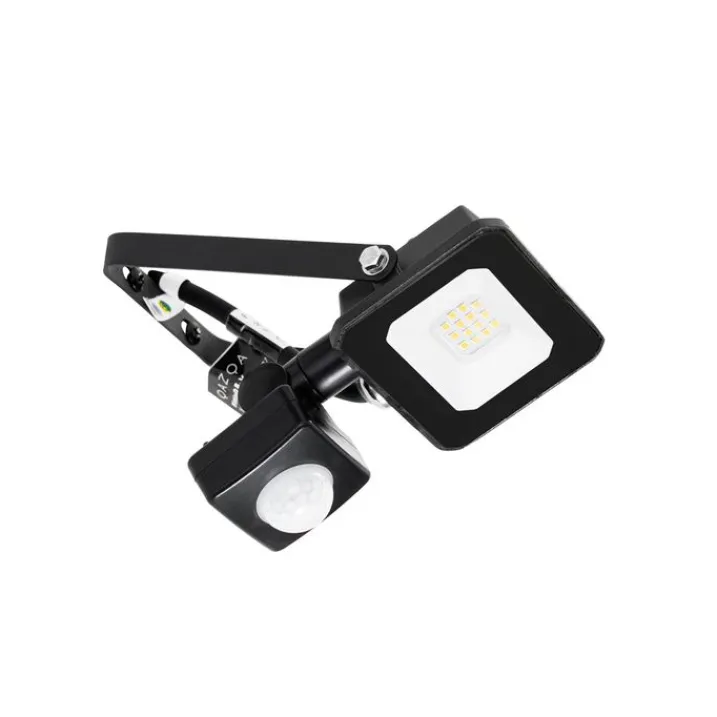 QAZQA Led-Außenleuchten|Außenwandleuchten*Schwarzer Heizkörper inkl. LED 10W IP65 mit Bewegungssensor - Levana