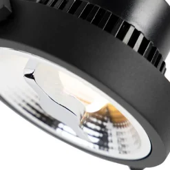 QAZQA Led-Strahler|Deckenstrahler*Schwarzer Schienenstrahler für 3-Phasen-Schiene GU10 111cm - 3-Phasen-Experte