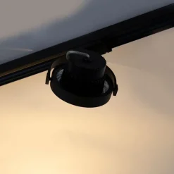 QAZQA Led-Strahler|Deckenstrahler*Schwarzer Schienenstrahler für 3-Phasen-Schiene GU10 111cm - 3-Phasen-Experte