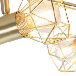 QAZQA Smarte Spots|Smarte Deckenleuchten*Schwenk- und kippbarer intelligenter LED-Strahler Messing inkl. 2 Wifi P45 - Mosh