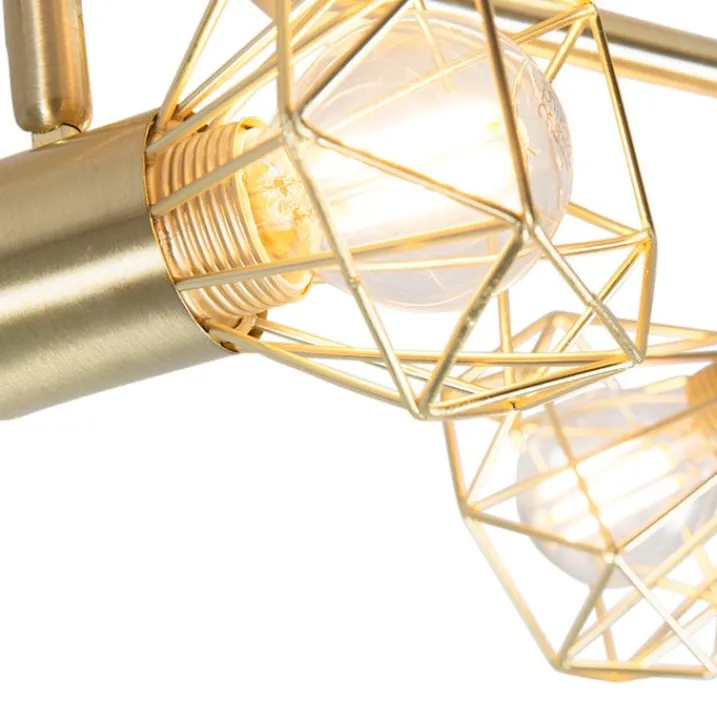 QAZQA Smarte Spots|Smarte Deckenleuchten*Schwenk- und kippbarer intelligenter LED-Strahler Messing inkl. 2 Wifi P45 - Mosh