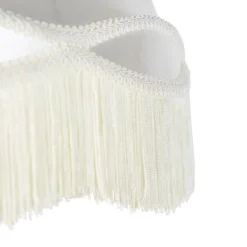 QAZQA Lampenschirme*Seidenlampenschirm Creme 45/30/44 - Granny