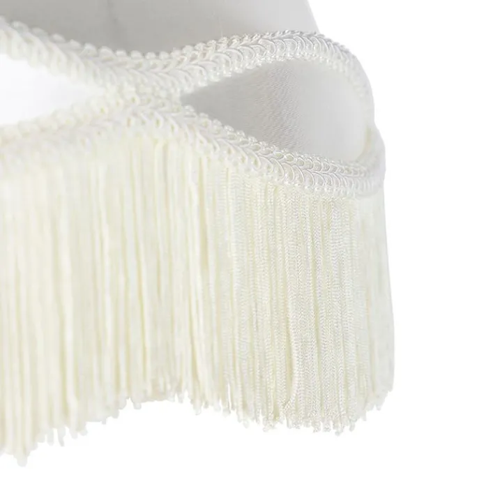 QAZQA Lampenschirme*Seidenlampenschirm Creme 45/30/44 - Granny