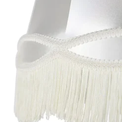 QAZQA Lampenschirme*Seidenlampenschirm Creme 45/30/44 - Granny