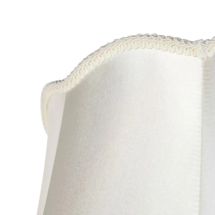 QAZQA Lampenschirme*Seidenlampenschirm Creme 45/30/44 - Granny