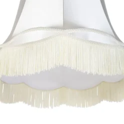 QAZQA Lampenschirme*Seidenlampenschirm Creme 45/30/44 - Granny