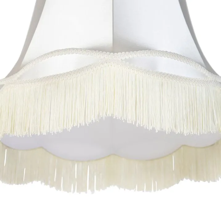 QAZQA Lampenschirme*Seidenlampenschirm Creme 45/30/44 - Granny