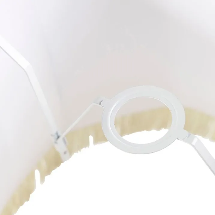 QAZQA Lampenschirme*Seidenlampenschirm Creme 45/30/44 - Granny