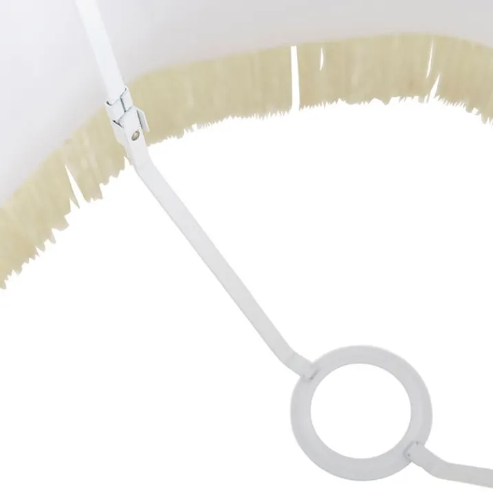 QAZQA Lampenschirme*Seidenlampenschirm Creme 45/30/44 - Granny