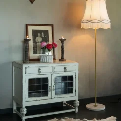 QAZQA Lampenschirme*Seidenlampenschirm Creme 45/30/44 - Granny