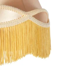 QAZQA Lampenschirme*Seidenlampenschirm Gold 45/30/44 - Granny