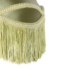 QAZQA Lampenschirme*Seidenlampenschirm grün 45/30/44 - Granny