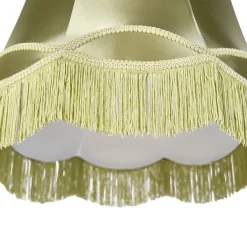 QAZQA Lampenschirme*Seidenlampenschirm grün 45/30/44 - Granny