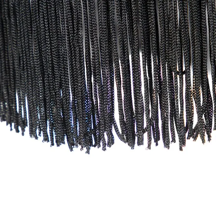 QAZQA Lampenschirme*Seidenlampenschirm schwarz mit grau 45 cm - Granny