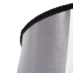 QAZQA Lampenschirme*Seidenlampenschirm schwarz mit grau 45 cm - Granny