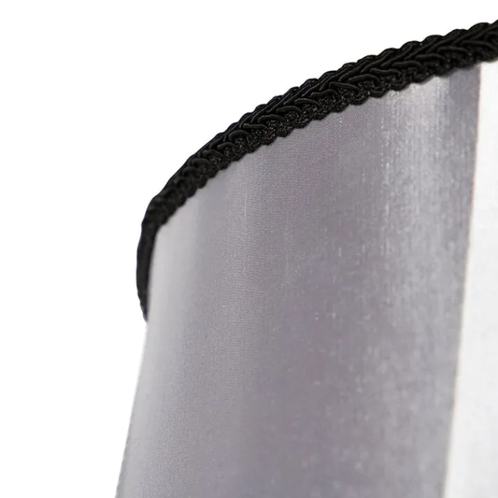 QAZQA Lampenschirme*Seidenlampenschirm schwarz mit grau 45 cm - Granny