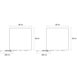 QAZQA Gartenbeleuchtung|Stehlampen Außen*Set aus 2 Außen-Stehleuchten weiß 30 und 38 cm quadratisch IP44 - Nura