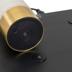 QAZQA Gartenbeleuchtung|Led-Außenleuchten*Set aus 12 goldenen RGBW wiederaufladbaren Tischleuchten inkl. Ladestation - Alessia