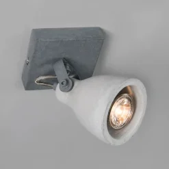 QAZQA Wandstrahler|Deckenstrahler*Set aus 2 industriellen Spots grau Beton 1-Flammig - Creto