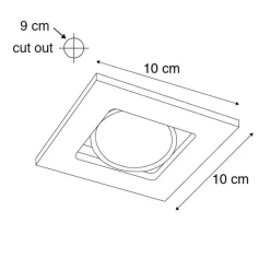 QAZQA Einbaustrahler|Wohnzimmerlampen*Set aus 3 modernen Einbaustrahlern schwarz verstellbar - Qure