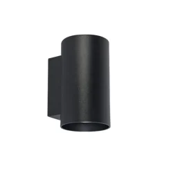 QAZQA Schlafzimmerlampen|Küchenlampen*Set aus 2 modernen Wandleuchten schwarz rund - Sandy