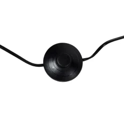 QAZQA Lampen Für Dein Homeoffice|Tischlampen*Set aus schwarzer Tischleuchte und Stehleuchte mit Schirm - Pip