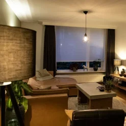 QAZQA Lampen Für Dein Homeoffice|Tischlampen*Set aus schwarzer Tischleuchte und Stehleuchte mit Schirm - Pip