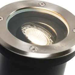 QAZQA Gartenbeleuchtung|Bodenstrahler Außen*Set mit 5 Außenbodenspots Edelstahl IP65 - Delux