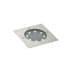 QAZQA Gartenbeleuchtung|Led-Außenleuchten*Set mit 6 Bodeneinbaustrahlern Aluminium Quadratisch inkl. LED IP65 Solar - Terry