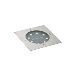 QAZQA Gartenbeleuchtung|Led-Außenleuchten*Set mit 6 Bodeneinbaustrahlern Aluminium Quadratisch inkl. LED IP65 Solar - Terry