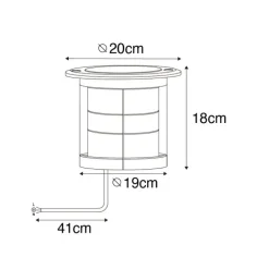 QAZQA Gartenbeleuchtung|Bodenstrahler Außen*Set mit 6 Bodenpunktwarzen AR111 einstellbar IP65 - Delux Honey