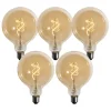 LUEDD Preisvorteil Auf Leuchtmittel|Filament Lampen*Set mit 5 dimmbaren E27 LED-Glühbirnen Spiralfilament Gold G125 4W 270 lm 2700K