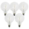 LUEDD Preisvorteil Auf Leuchtmittel|Filament Lampen*Set mit 5 dimmbaren E27 LED-Glühbirnen Spiralfilament G125 4W 270 lm 2700K