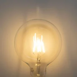 LUEDD Preisvorteil Auf Leuchtmittel|Filament Lampen*Set mit 5 dimmbaren E27 LED-Glühbirnen Spiralfilament G125 4W 270 lm 2700K