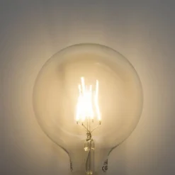 LUEDD Preisvorteil Auf Leuchtmittel|Filament Lampen*Set mit 5 dimmbaren E27 LED-Glühbirnen G125 5W 450 lm 3000K