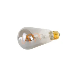 LUEDD Preisvorteil Auf Leuchtmittel|Led Lampen*Set mit 5 dimmbaren E27 LED-Glühbirnen Twisted Filament ST64 Rauchglas 120lm 1800K