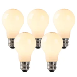 LUEDD Preisvorteil Auf Leuchtmittel|Led Lampen*Set mit 5 dimmbaren E27 LED-Lampen Opalglas 4W 320 lm 2200K