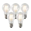 LUEDD Preisvorteil Auf Leuchtmittel|Filament Lampen*Set mit 5 dimmbaren E27 LED-Lampen Klarglas 4W 320 lm 2200K